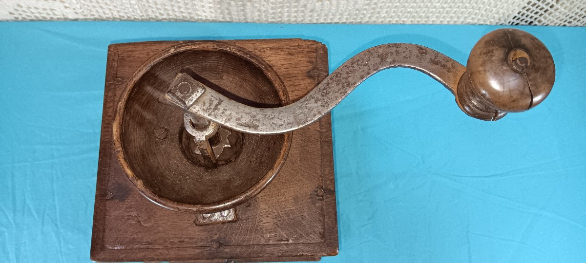 Moulin à café de comptoir XIX siècle-photo-5