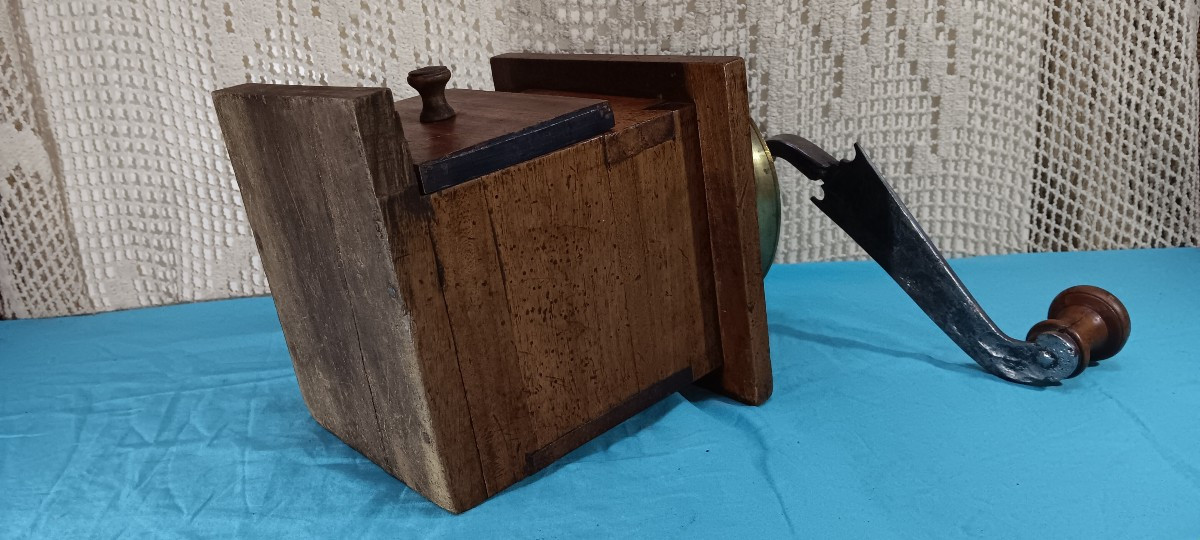 19th Century Countertop Coffee Grinder-photo-4