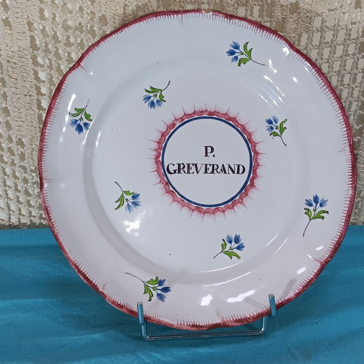 Assiette patronymique des Islettes - Début XIX siècle.