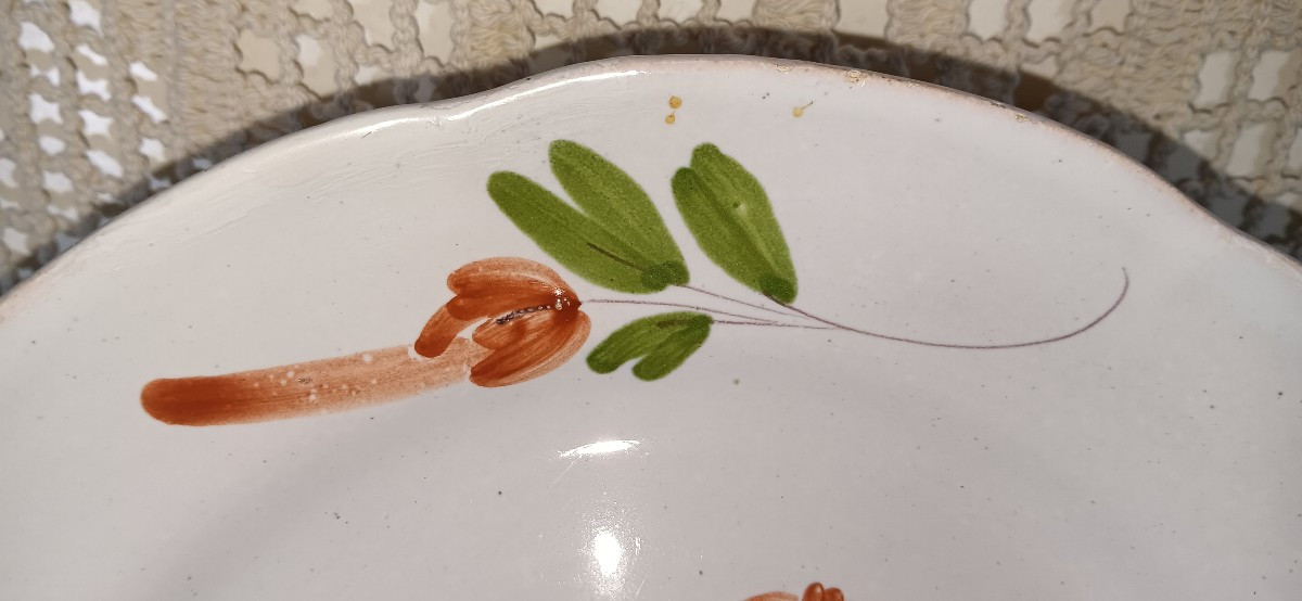 Assiette de La Trouche (Vosges) au coq - Fin XVIII, Début XIX siècle-photo-1