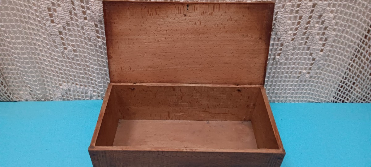 Vosges Wooden Box - Folk Art - 19th Century-photo-2