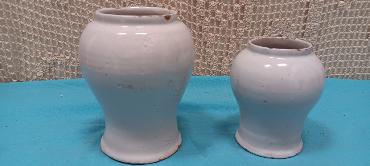 Pharmacy Jars From Lunéville Or Rambervillers - 18th Century-photo-2