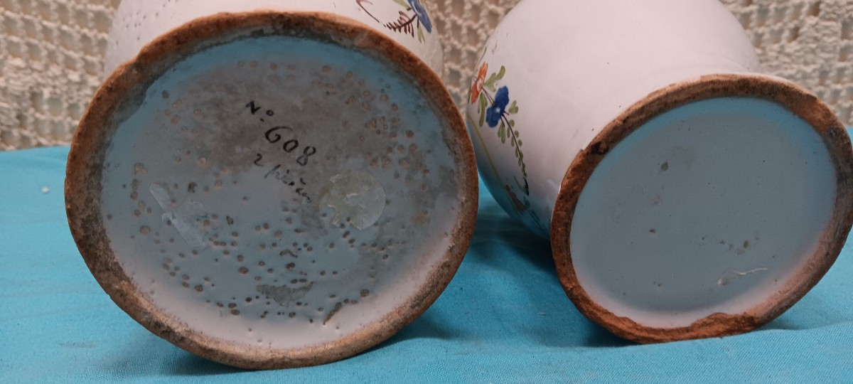 Pharmacy Jars From Lunéville Or Rambervillers - 18th Century-photo-3