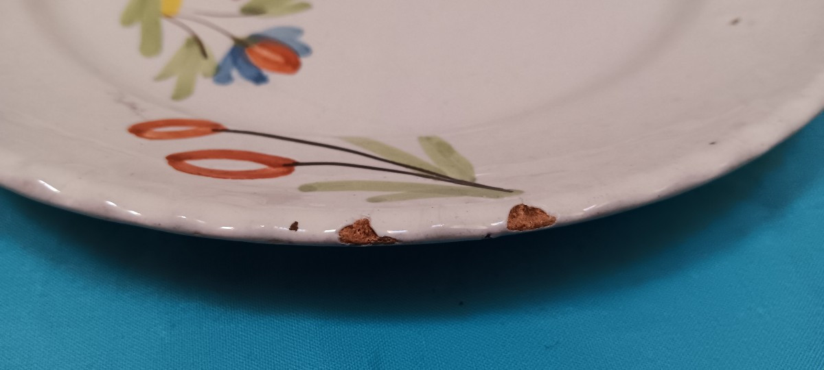Assiette d'EPINAL au coq - Fin XVIII - Début XIX siècle-photo-2