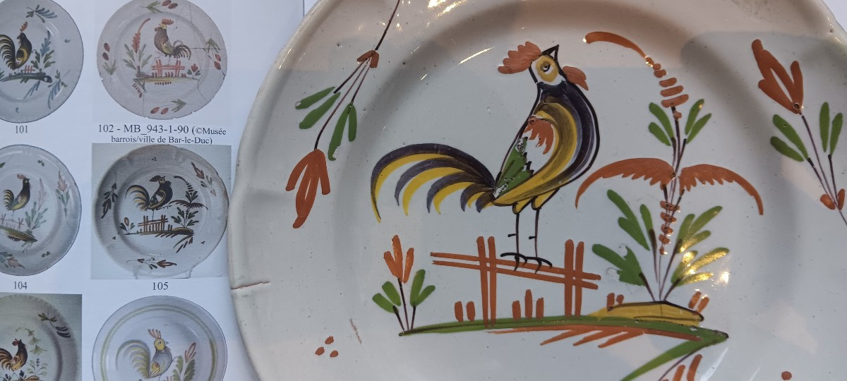Epinal Plate With A Rooster - Late 18th - Early 19th Century-photo-2