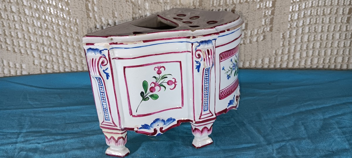 Pair Of Bouquetières Of St Clément - Late 18th Century-photo-3