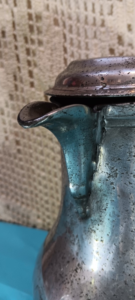 Pewter Pitcher, North - Chuffard In Lille - 19th Century-photo-4