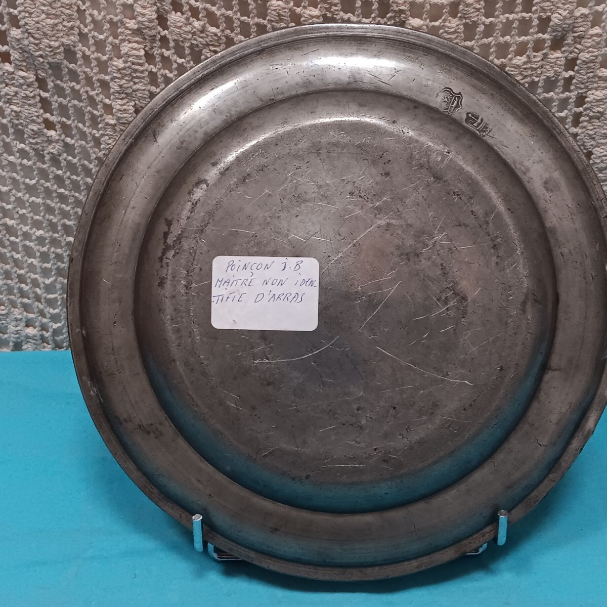 Pewter Dish From Arras - Early 19th Century-photo-2