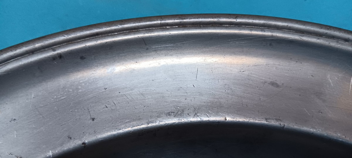 Pewter Dish, Hallmarked "ec" - 18th Century-photo-3