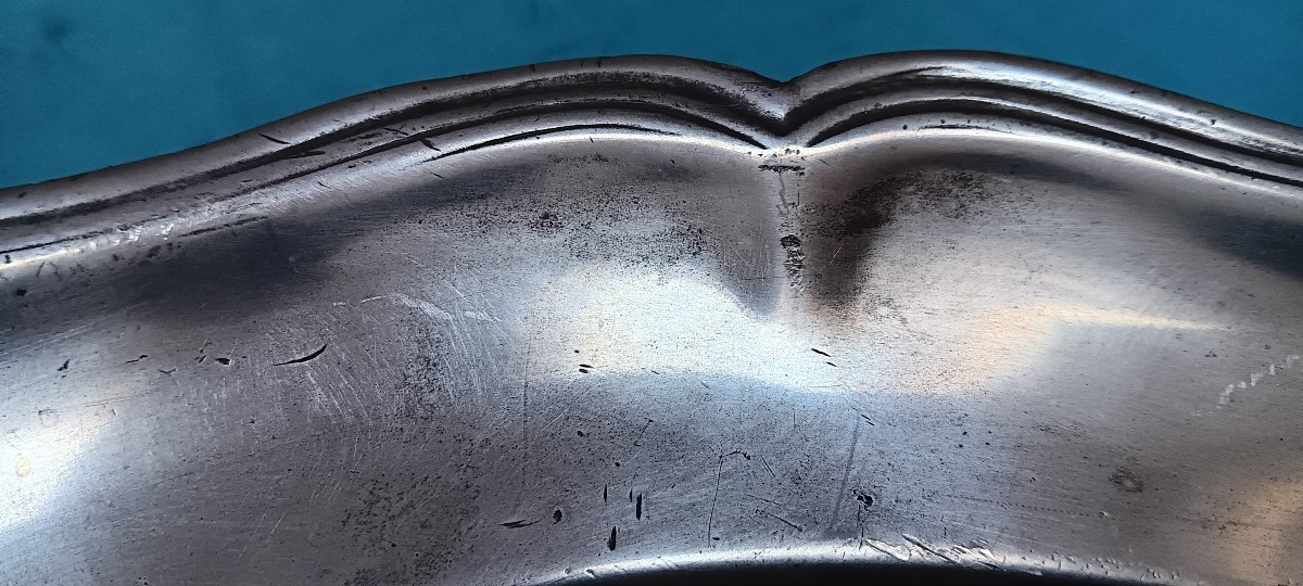 Pewter Dish Dated 1773 - 18th Century-photo-3