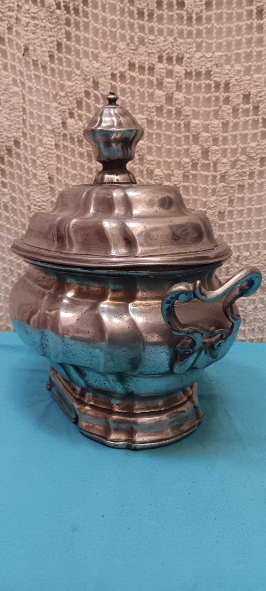 Swiss/german Pewter Tureen - 18th Century-photo-2