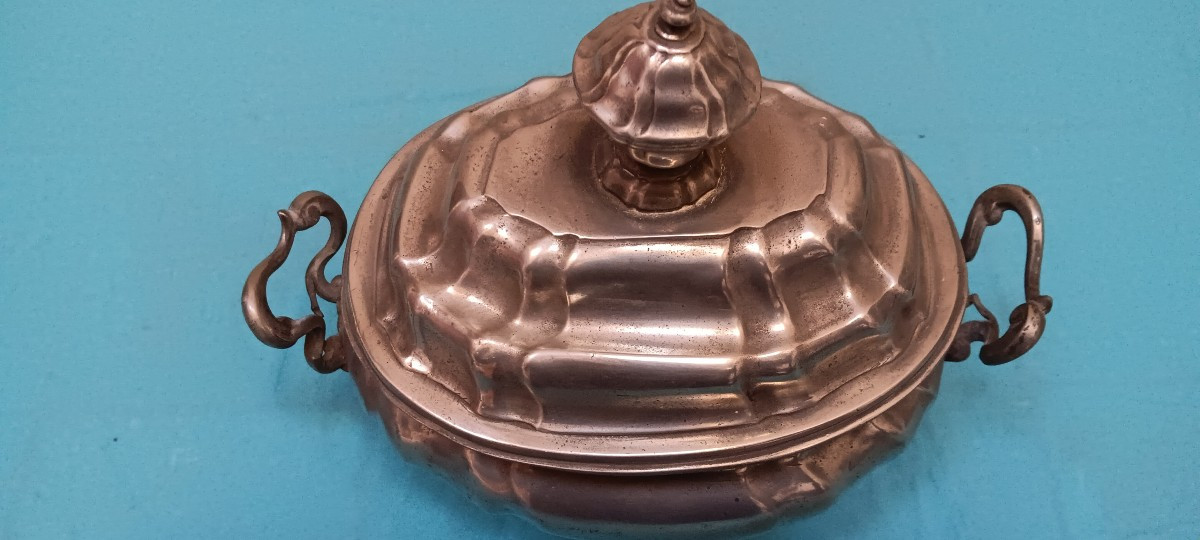 Swiss/german Pewter Tureen - 18th Century-photo-3