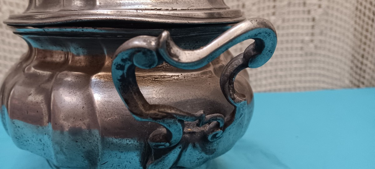 Swiss/german Pewter Tureen - 18th Century-photo-1