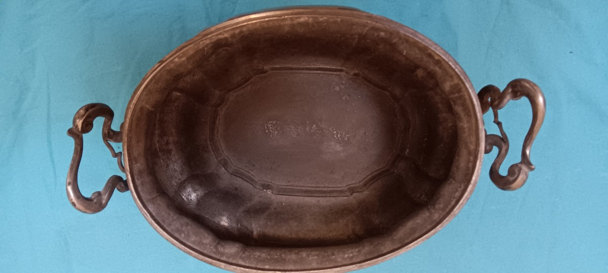Swiss/german Pewter Tureen - 18th Century-photo-3