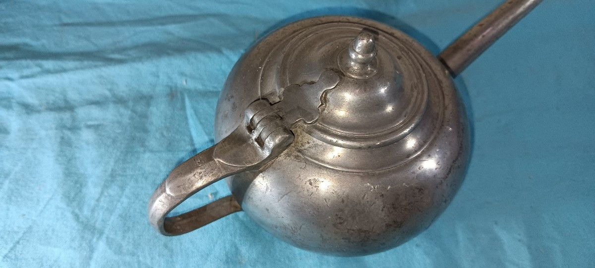 Pewter Feeding Bottle/sick Duck - Late 19th, Early 20th Century-photo-3
