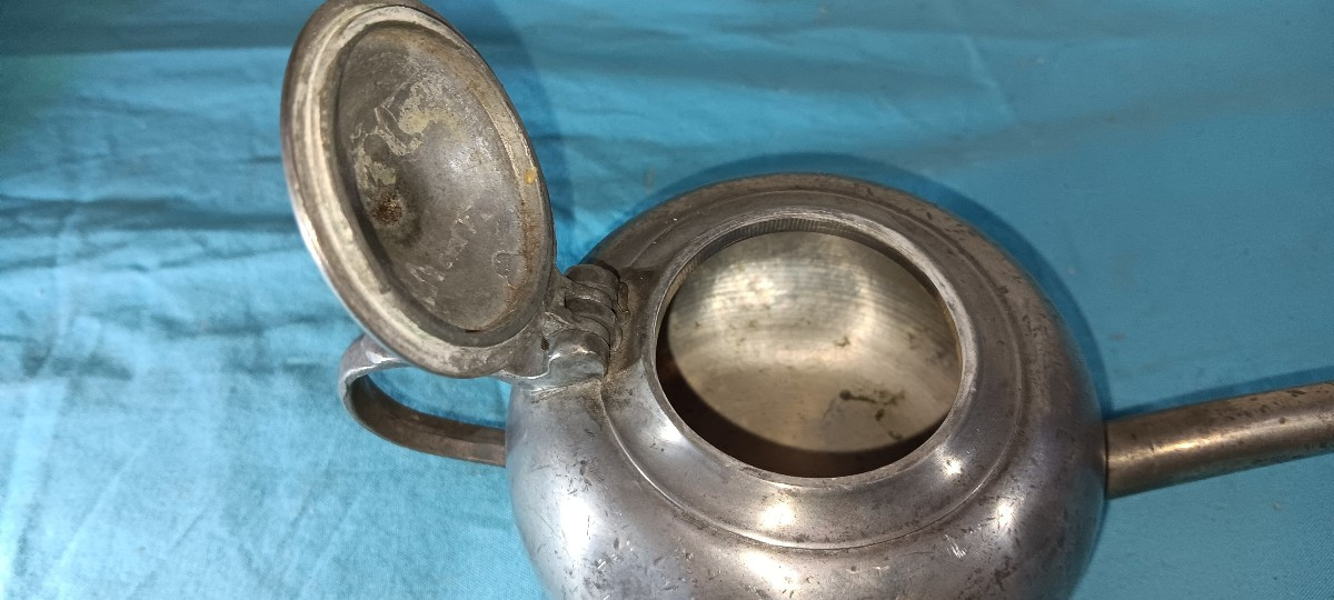 Pewter Feeding Bottle/sick Duck - Late 19th, Early 20th Century-photo-4