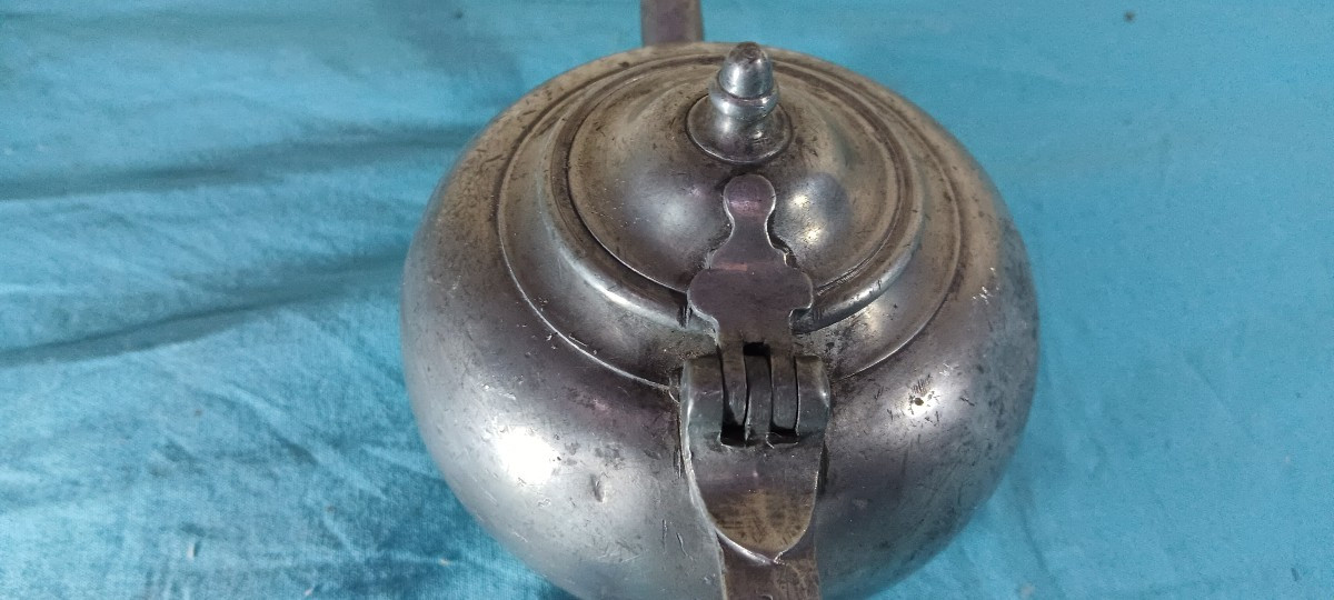 Pewter Feeding Bottle/sick Duck - Late 19th, Early 20th Century-photo-2