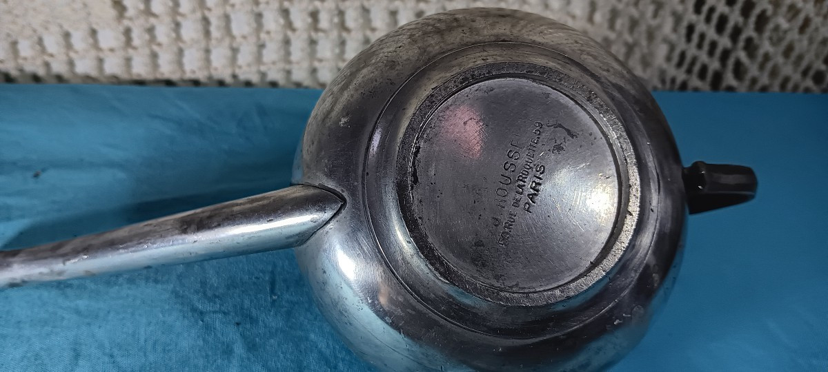 Pewter Baby Bottle/duck For Sick People - Early 20th Century-photo-2