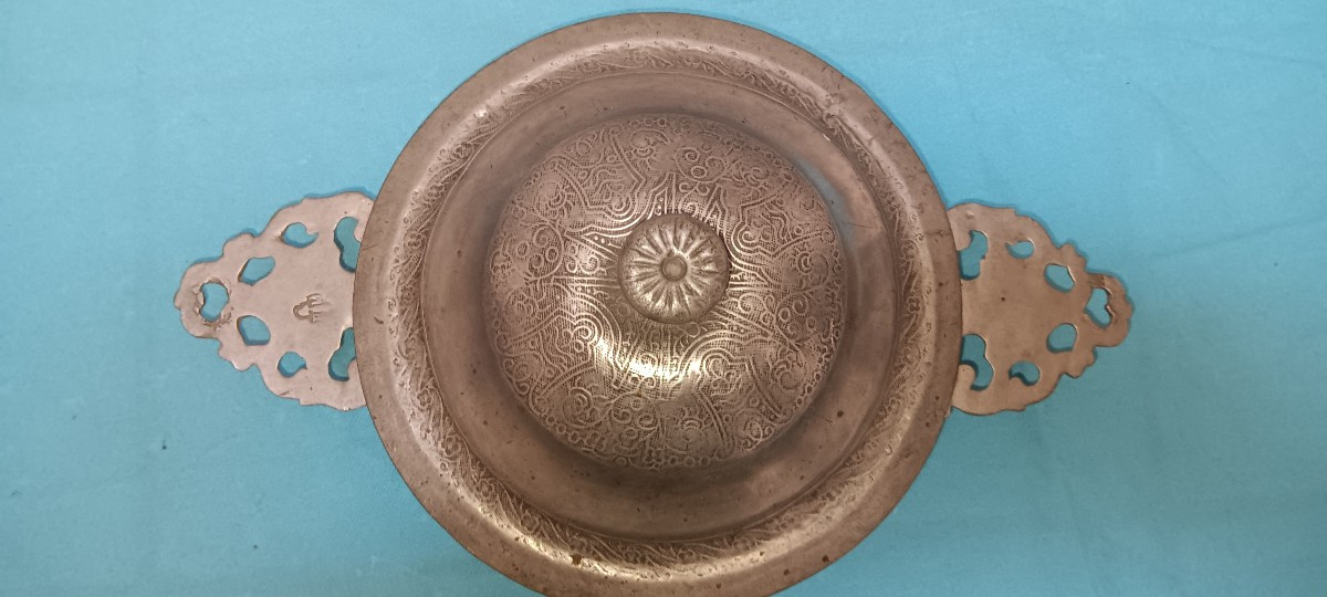 Ecuelle couverte en étain de NORMANDIE? PARIS? - Fin XVIII siècle-photo-2