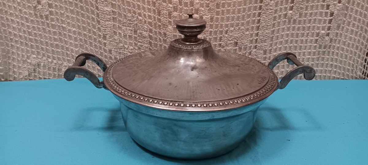 Pewter Vegetable Dish From Strasbourg - 19th Century
