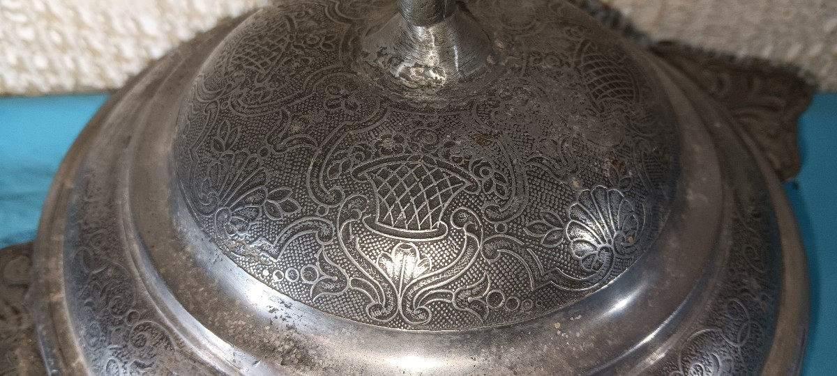 Ecuelle couverte en étain de PARIS? LISIEUX? - XVIII siècle-photo-4