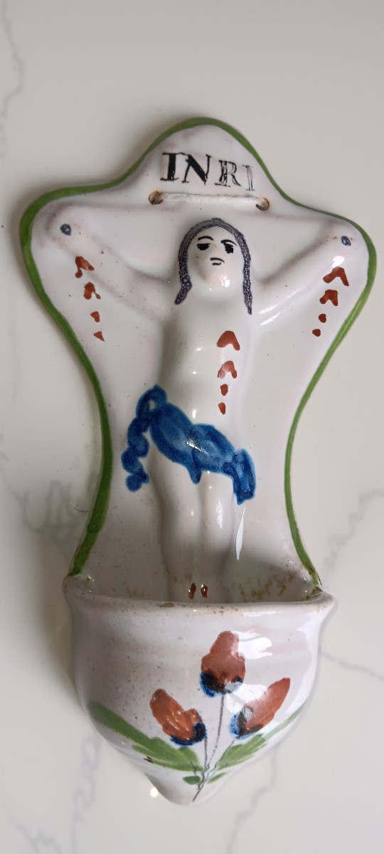 Saint Clement Earthenware Holy Water Font