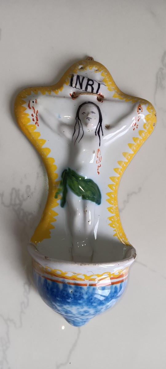 Saint Clement Earthenware Holy Water Font