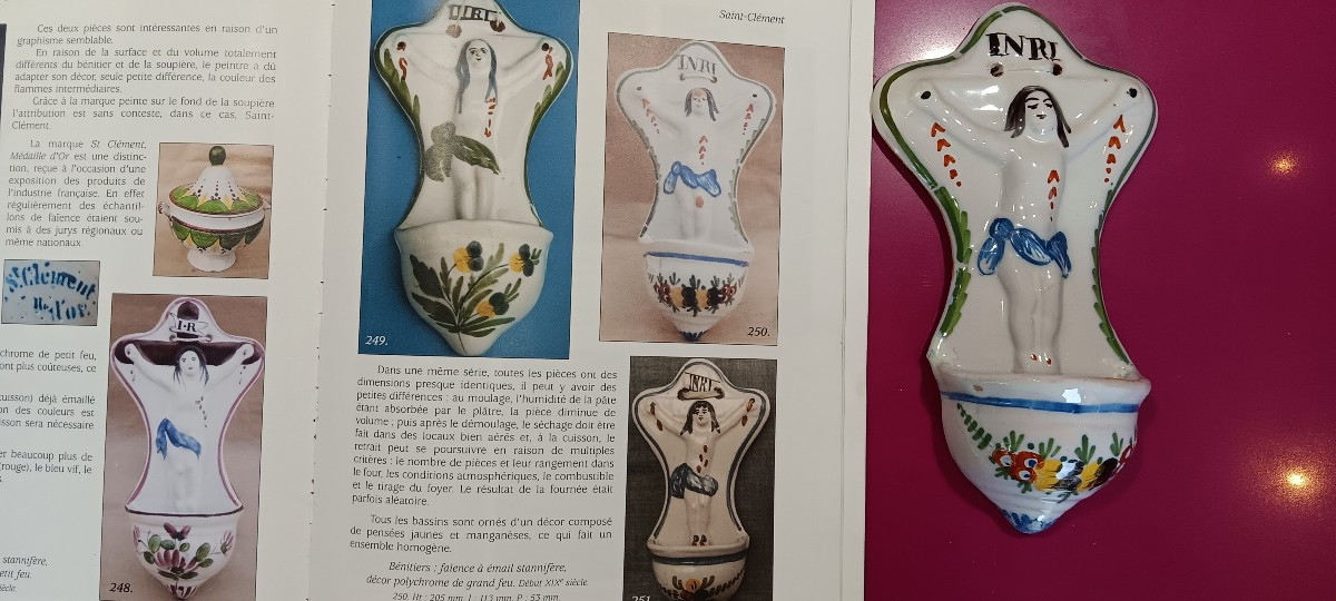 Saint Clement Earthenware Holy Water Font-photo-3