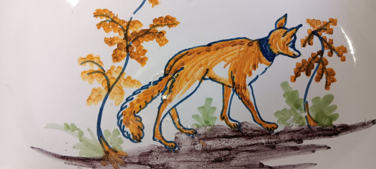 Plat à barbe de Nevers - XVIII siècle-photo-2