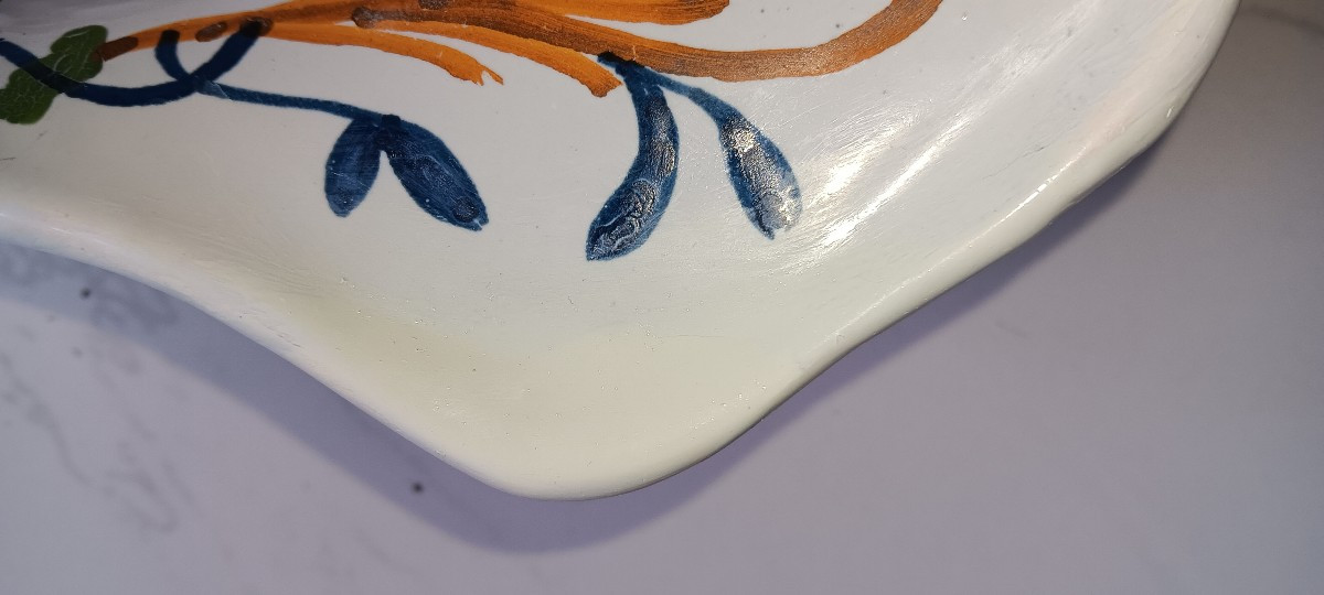 Plat à barbe de Nevers - XVIII siècle-photo-4