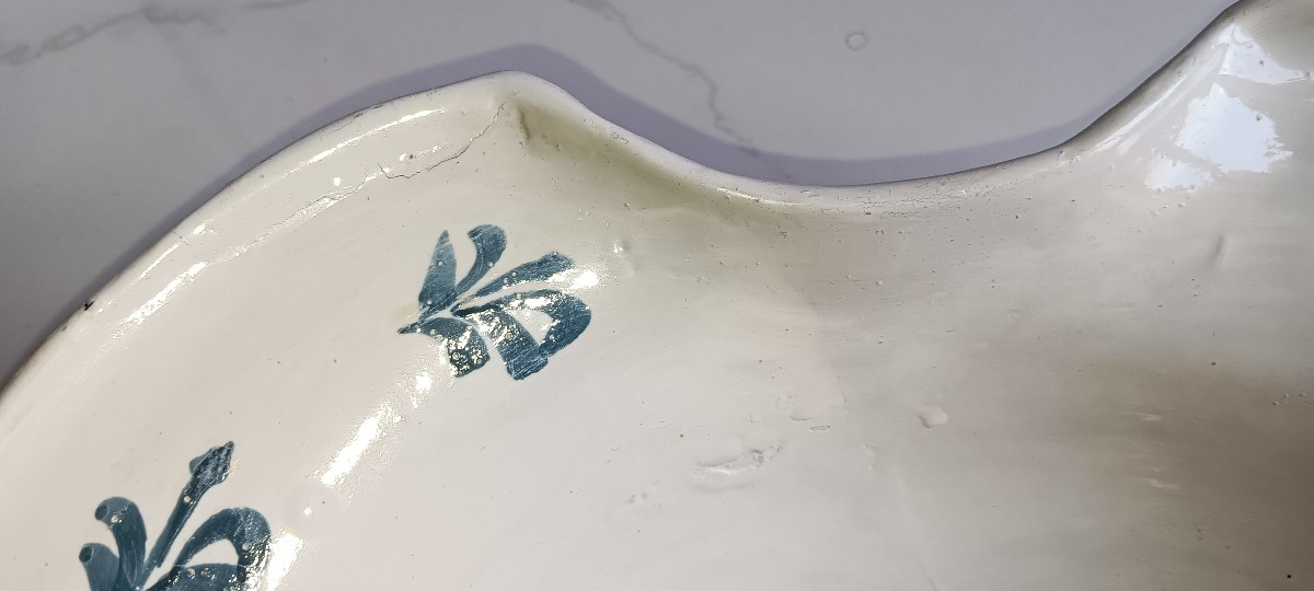 Plat à barbe de Nevers - XVIII siècle daté 1790-photo-3