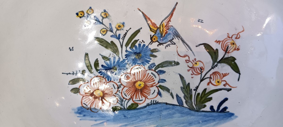 Rouen Shaving Dish - 18th Century-photo-2