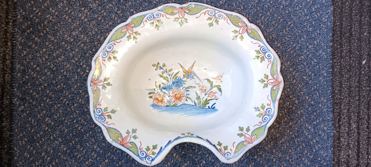 Rouen Shaving Dish - 18th Century