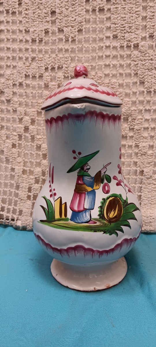 Lunéville Earthenware Ewer - Late 18th, Early 19th Century-photo-2