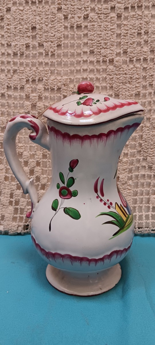 Lunéville Earthenware Ewer - Late 18th, Early 19th Century-photo-3