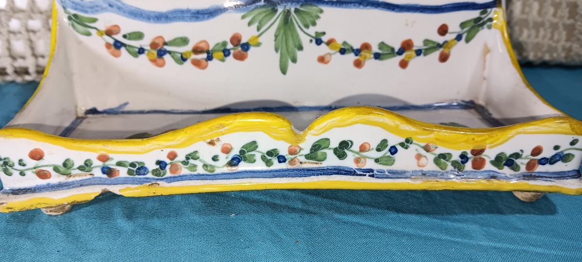 Argonne Earthenware Inkwell - Early 19th Century-photo-2