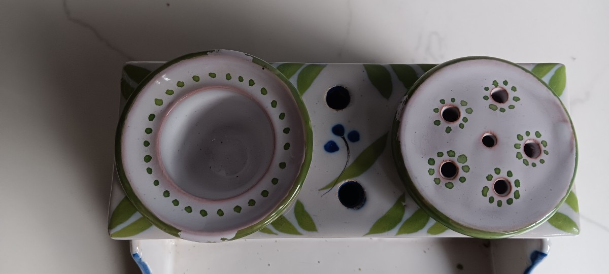 Argonne Earthenware Inkwell - Early 19th Century-photo-4