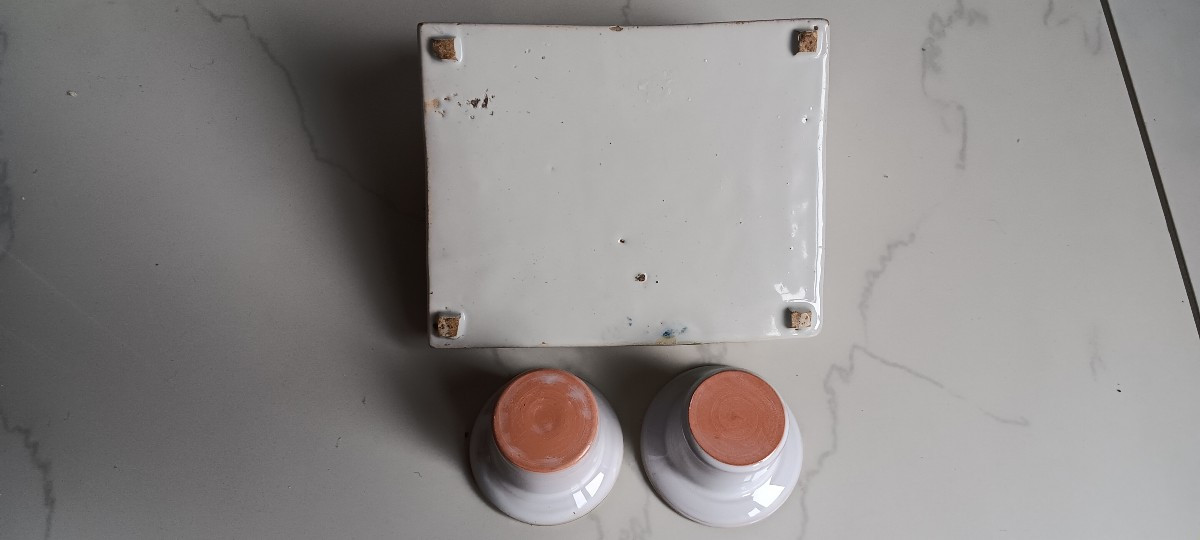 Argonne Earthenware Inkwell - Early 19th Century-photo-1