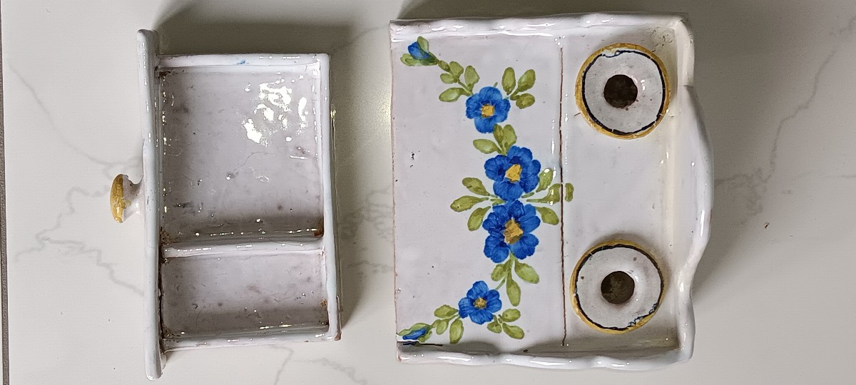 Earthenware Inkwell - Early 19th Century-photo-2