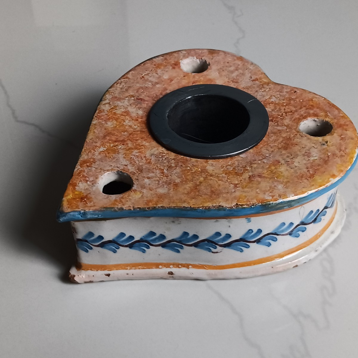 Encrier en faience  - Fin XVIII , Début XIX siècle-photo-2