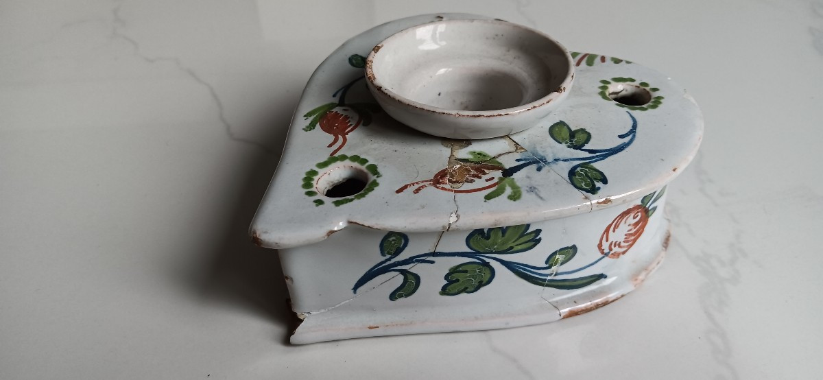 Encrier en faience  - Fin XVIII, Début XIX siècle-photo-2