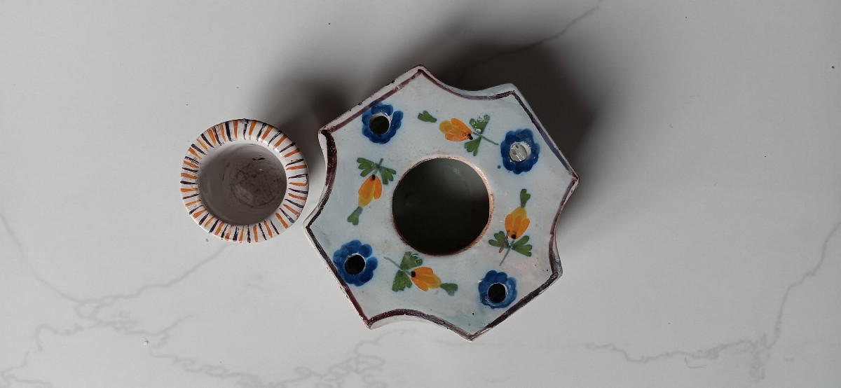 Earthenware Inkwell - Early 19th Century.-photo-3