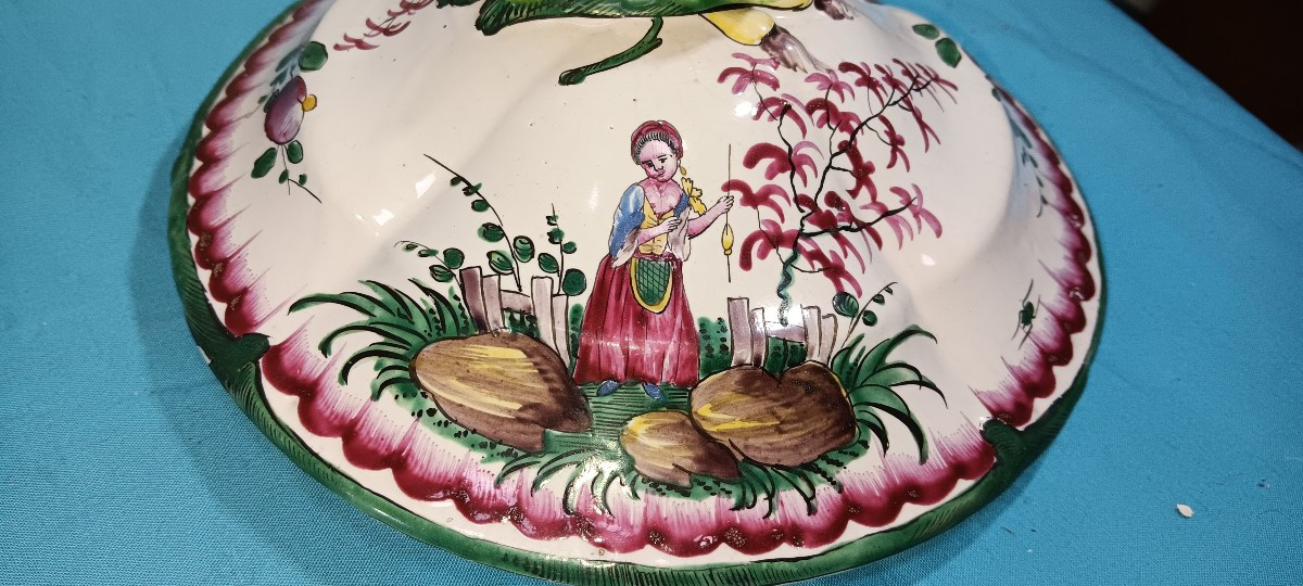 Soupière au chinois de LUNEVILLE? - Fin XVIII siècle-photo-4