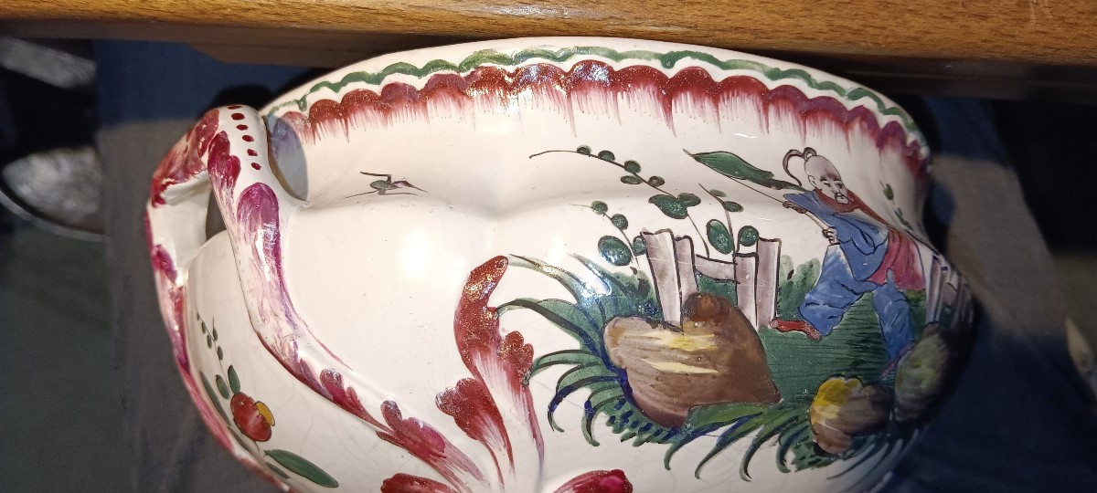 Soupière au chinois de LUNEVILLE? - Fin XVIII siècle-photo-8