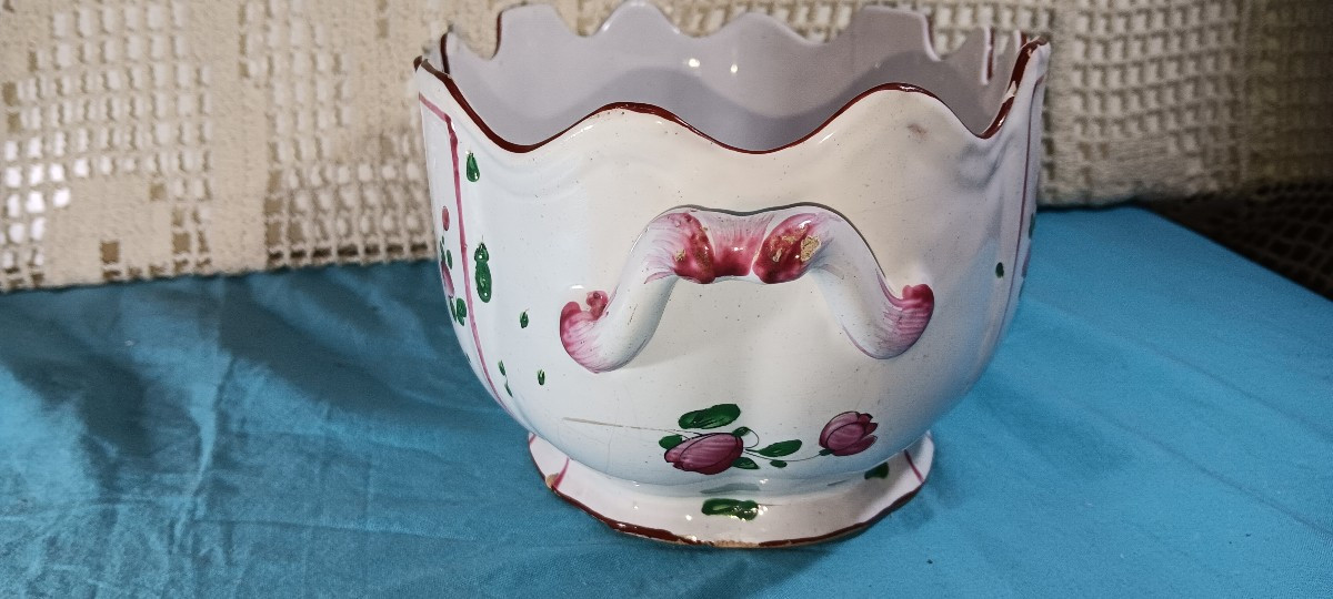 Verrière en faience de LUNEVILLE - Début XIX siècle-photo-3