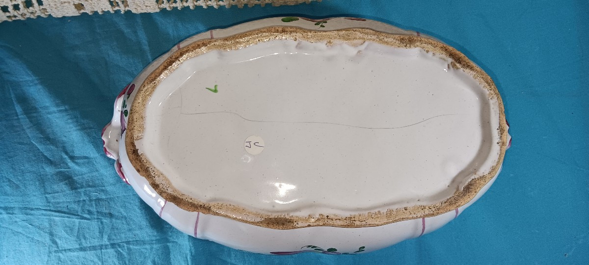 Verrière en faience de LUNEVILLE - Début XIX siècle-photo-1