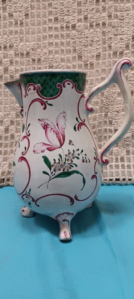 Cafetière/verseuse de STRASBOURG signée HANNONG - XVIII siècle-photo-2