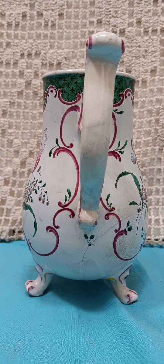 Cafetière/verseuse de STRASBOURG signée HANNONG - XVIII siècle-photo-3