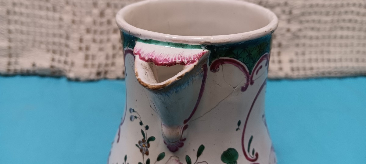 Cafetière/verseuse de STRASBOURG signée HANNONG - XVIII siècle-photo-1