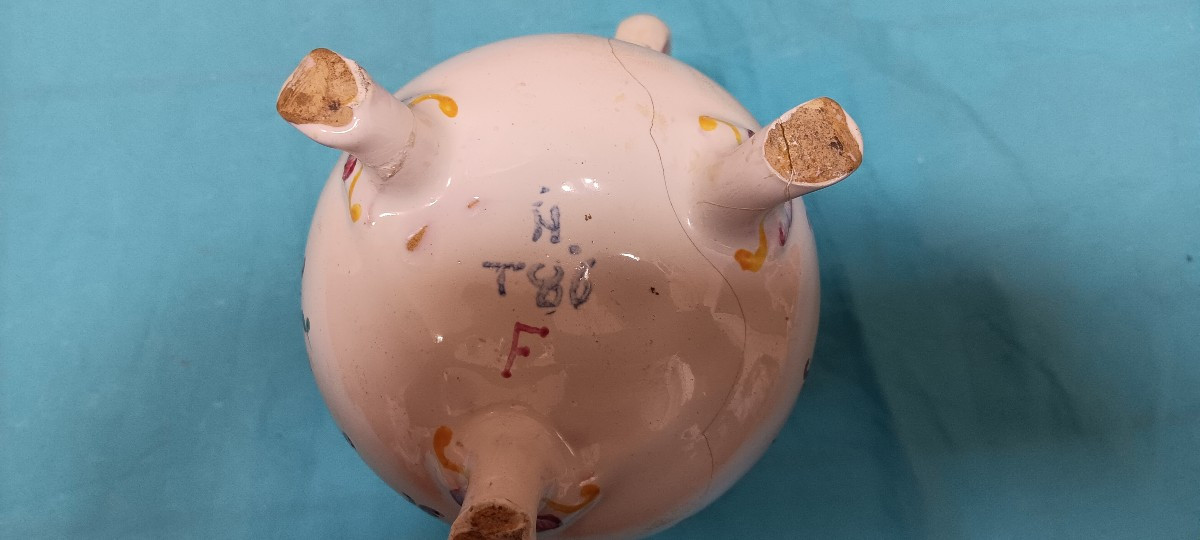 Cafetière/verseuse de STRASBOURG signée HANNONG - XVIII siècle-photo-2